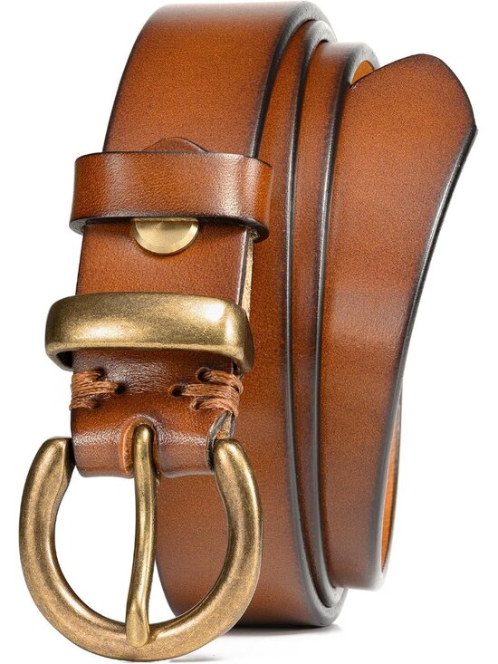 Accessories - Womens Leather Belts for Jeans,100% Italian Full Grain Real Leather